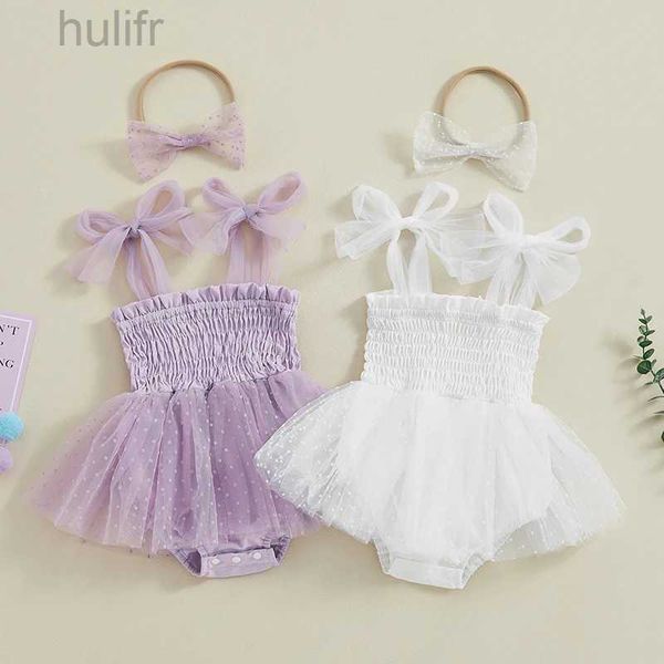 ROMMERS NOUVEAU BOBÉ BÉBÉ GILLE SANSE SECHER Vêtements d'été avec bandeau tulle tutu robe Boho Tenues D240425