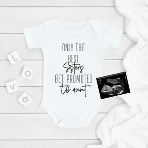 Barboteuses Seules les sœurs sont promues à tante née bébé body coton garçons filles infantile Ropmers annonce de grossesse Onesies