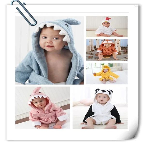 Rompères Pain de coton pour enfants Paintes d'animaux Absorbant à capuchon pour bébé peut porter des vêtements de serviette à la maison