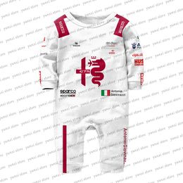 Barboteuses Racing Bottas Formula One Sports extrêmes bébé combinaison pour garçons et filles en plein air respirant Crawlwear Alfa Romeo Team 230915