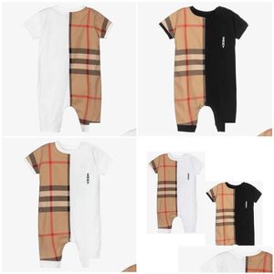 Rompers Rompers Baby Boys Romper Toddler Kids Rapel Single Breasted Jumpsuits Designer Infant onesie Geboren Casual kleding Drop levering Dhkcu