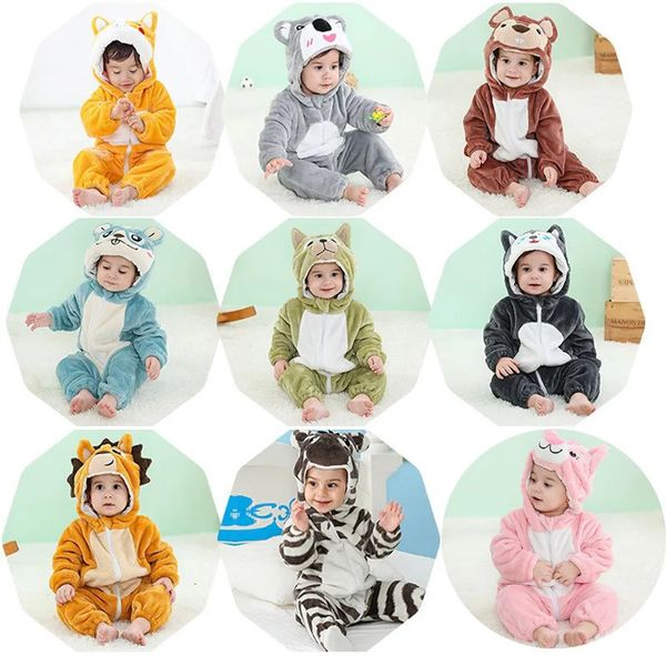 Barboteuses Barboteuses pour enfants 3 ans hiver à manches longues bébé barboteuse née flanelle Onesie enfants Kigurumi pyjama fille combinaison 231023