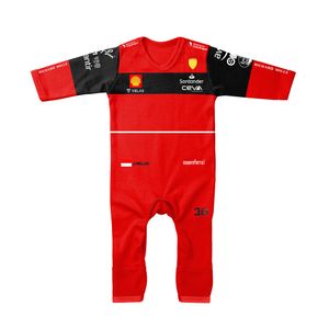 Rompers Season Racing F1-75 Model 16-55 yards Baby Jumpsuit Red Extreme Sports Fan Romper Indoor en Outdoor Clothing 230317