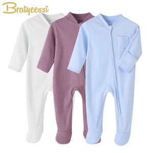 Rompers zacht katoenen baby romper voetgeboren kleding jumpsuits voor meisjes jongens overalls lente peuter onesie baby kleding 221117