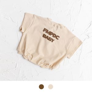 Mamelucos de verano para bebés, niñas y niños, pelele informal de gran tamaño, camiseta de manga corta con estampado de letras, monos, ropa para niños pequeños 230607