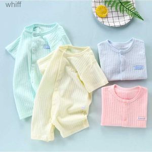 Barboteuses Été nouveau-né bébé barboteuses coton infantile filles vêtements à manches courtes bébé combinaison Ropa Bebe bébé garçon fille vêtements bébé CostumeC24319