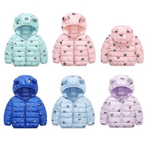 Mompers para niños pequeños Cartoon Down Down Jackets For Baby Baby Boys Winter Boys Algody Jacket Kids Ligero Capacina para niños con capucha