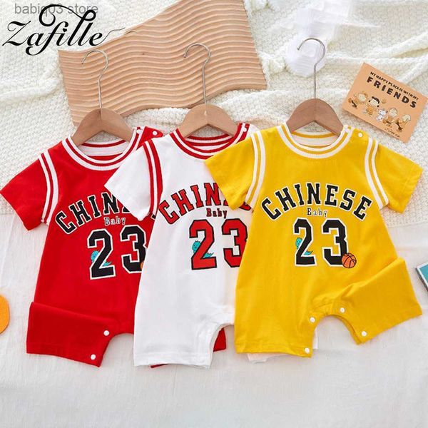 Barboteuses ZAFILLE 2023 Sport Style Bébé Garçons Vêtements Basketball Uniforme Pour Garçons D'été Nouveau-nés Combinaison Patchwork Enfants Toddler Costume T230529