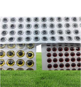 ROMPIN 100pcs 3D Stick Eyes de pêche pour le leurre Maison de la mouche attachée de faux yeux pêcheur DIY Sliver en or rouge 3 mm 5 mm 7 mm 9 mm9620501