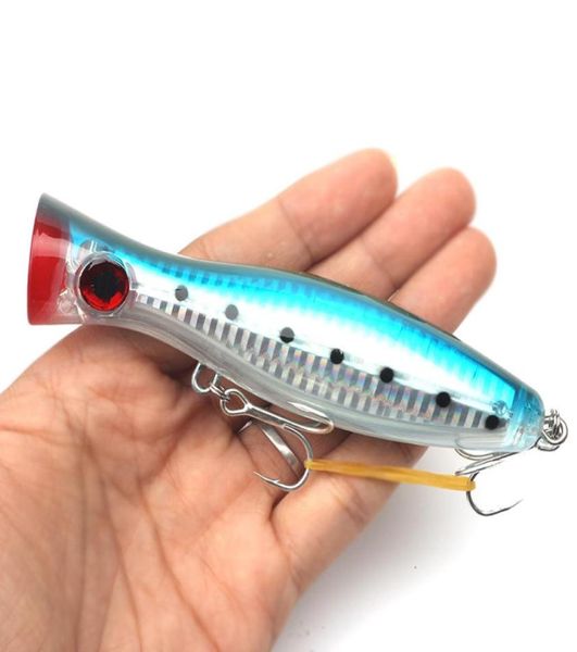 Rompin 12cm40g gros Popper pêche en mer leurre manivelle Iscas Wobblers artificiels ABS appât dur Pesca bar brochet matériel de pêche 6308384