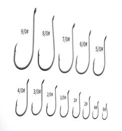 ROMPIN 50PCSLOT 8299 Crochet de pêche Octopus Bait Bait Fishhooks Offset High Carbon Steel Barbed Taille 9010 1 2 4 65298698