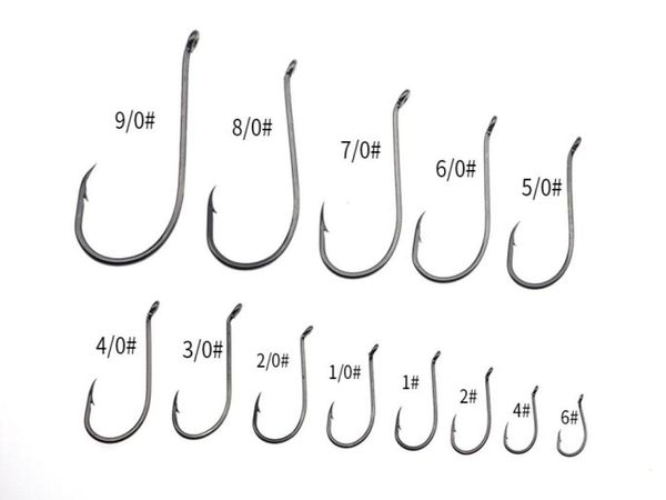 ROMPIN 50PCSLOT 8299 Crochet de pêche Octopus Bait Bait Fishhooks Offset High Carbon Steel Barbed Taille 9010 1 2 4 69611737