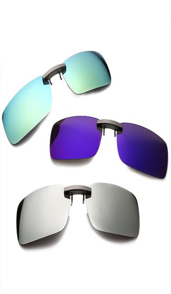 Rompin Unisexe Fishing Sunglasses Clip Polarisé Day Night Vision Clips Easy Clidon Flipup Lens Driving Glasses Fishing8954215