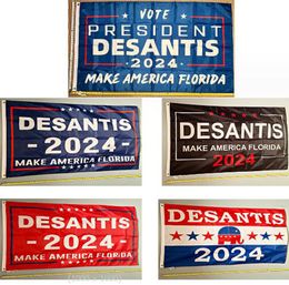 Ron Desantis voor president 2024 Verkiezing USA vlag 90x150cm 3x5ft Make America Back Florida Home Garden Banner Decorations in the Us