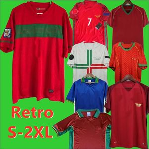 Ronaldo retro voetbal jerseys 1998 1999 2010 2012 2002 2004 RUI Costa Figo Nani Classic Football Shirts Camisetas Ronaldo de futbol Portugal Vintage 666