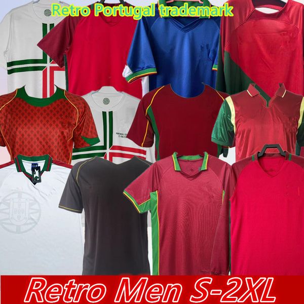 RONALDO Camisetas de fútbol retro 1998 1999 2010 2012 Copa del mundo RUI COSTA FIGO NANI Camisetas de fútbol clásicas Camisetas de futbol Portugal Camisetas de fútbol de manga larga vintage