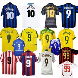 RONALDO Inter retro voetbalshirts 97 98 99 Top Thaise kwaliteit Brasil Vintage voetbalshirt 1998 2002 04 06 Klassiek voetbal Brazilië Voetbalshirts Kit