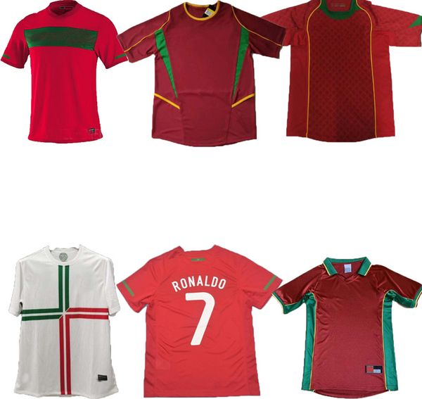 Ronaldo Retro Soccer Jerseys Local Visitante 1998 99 2000 02 04 2010 12 16 Rui Costa Figo Nani J.Moutinho PAULETA DECO NUNO GOMES Clásico Vintage