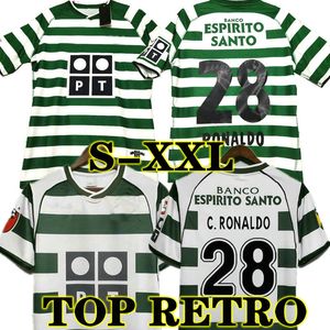 Ronaldo Sporting CP 01 02 03 04 Lisboa camisetas de fútbol retro Marius Niculae Joao Pinto 2001 2002 2003 2004 Lisboa Classic Vintage camisetas de fútbol uniforme