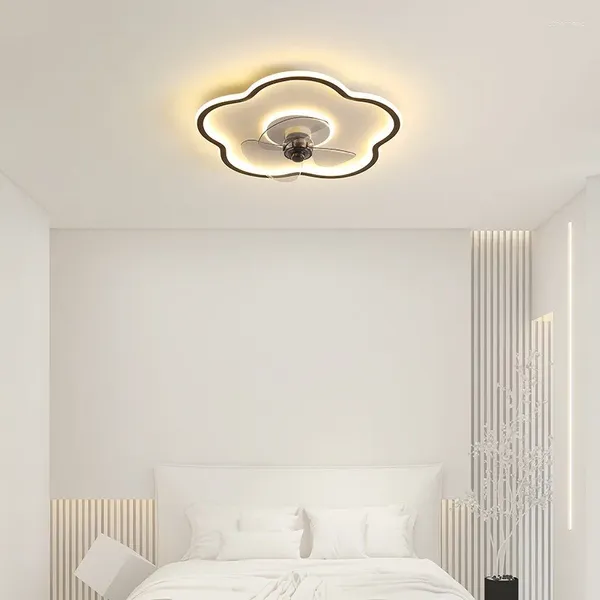 Ventilateurs de plafond de chambre avec des lumières Restaurant minimaliste moderne