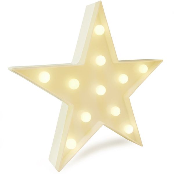 Décorations de chambre LED étoile veilleuse lampe de Table à piles pour fournitures de fête-décoration murale pour enfants
