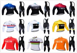 Ropa Ciclismo Invierno 2020 Pro Team Men039s hiver cyclisme maillot ensemble thermique polaire vélo vêtements bavoir pantalon kit7619368