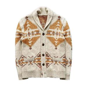 Ropa Hombre invierno herfst mannelijke turn-down kraag pocket print knit trui voor tieners casual plus size cardigan strickjacke Herren 210604