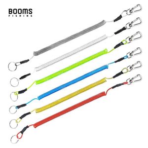 Touwbooms Vissen T4 Opgerolde lanyard of veiligheidstouw Draad Staal Camping Veilige tang Lipgrepen 1,5 m Max. Stretch Visserijgereedschap