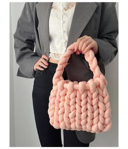 Sacs à crochet de corde pour femmes artisanales acryliques sous-armandisseurs de créateur à tricot à bandoulière y tissé y tricot 240328