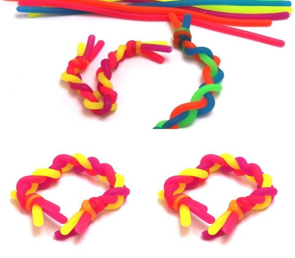 Cuerda de diy fideos de fideos juguetes sensoriales para niños para adultos abreza de pegamento flexible cuerdas cuerdas estacionadas neón eslingas H222027746747