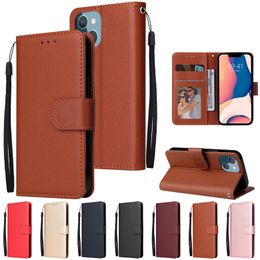 Corde Folio Téléphone étui pour Samsung Galaxy A10 A20 A30 A40 A50 A60 A70 A20E A30S A50S A70S A40S S10 5G A81 A91 Note10lite S10lite Redmi Note11S Note11 Pro Coque Portefeuille Mince