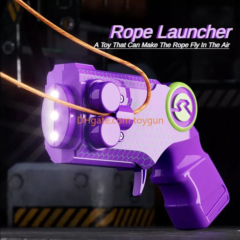 ロープおもちゃ銃カウボーイロープランチャーライトフィジェットと屋外CS PUBGゲームプロポプレッションおもちゃのおもし