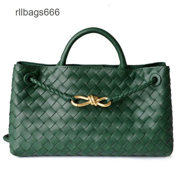 Corde Bages hauts à cordes vaches de vache 29 cm Top Andiamo Botteega Venetas Metal Tote Backle Leather Designer Woven Handsbag One Lower Nouveaux bacs Jgfh