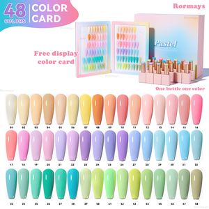 Rormays Juego de esmalte de uñas de gel de 15 ml Juego de suministros de uñas profesionales de salón Acrílico Macaron Color Lámpara de gel UV Barniz de gel LED UV Fábrica al por mayor