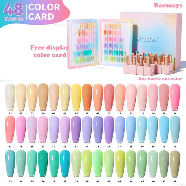 Rormays 15ml Gel Vernis À Ongles Ensemble Salon Professionnel Fournitures Pour Ongles Ensemble Acrylique Macaron Couleur UV Gel Lampe UV Led Gel Vernis En Gros Usine