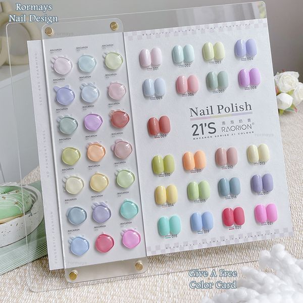 Rormays 21 Color Gel Nail Polish Set Candy Color Macaron Color Free Color Card Summer New Semi Permanente Barniz Gel UV LED Nail Art Design Gel Factory Venta al por mayor