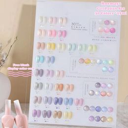 Rormays gel nagellak 30 stks Mermaid Aurora Pink Purple Semi Permanente Varnish Primer Gel UV Gel Base Coat Nail Gel Set Nagel Salon Dedicated Wholesale Factory