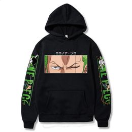 Roronoa Zoro imprimer sweat à capuche pour homme femmes Anime sweats à capuche poches vêtements de rue Harajuku 240202