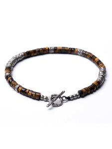 Rory South African Tiger Eye Stone 925 Silver European Niche Design Hand Beded Couple Bracelet