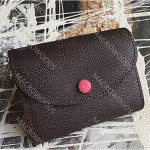 Rosalie Coin Purse Luxe creditcardhouder ontwerper Korte Wallet Special Canvas Press Stud Sluiting Zip Coin Pocket Gold Color Hardware Lady Wallets M41939