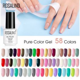 Rosalind Classic Glass Bottle Pure Color Nail Gel Vernis Semi Permanente Primer Top Coat Bright For Nail Art Design LED/UV -lamp