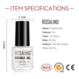 Rosalind Crackle gel nagellak voor nail art manicure set lucht droge nagellak nodig basis kleurgel vernissen lacuqer