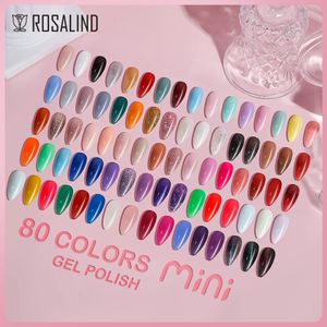 Rosalind mini -fles Pure Color Nail Gel Polish Hybrid Varnish Semi Permanente Art Soak Off UV Lamp Top Base Coat 240425