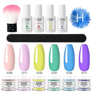 Kits de poudre à ongles rosalind art décoratif Esmalte semi-permanent paillette cristal cristal en poudre de poudre de poudre de base 231227