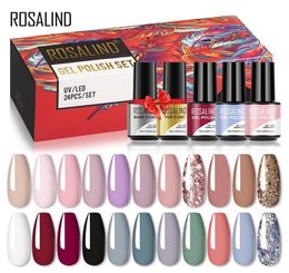 Rosalind Set 24pcs Hiver Semi Permanent Gel Vernis Hybride Besoin Base Top Coat S Art Ord Nail Rust Kit 2206201769177