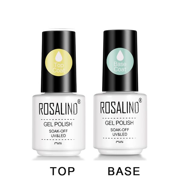 Rosalind Top Base Coat Gel Polon UV Sceller brillant SEAK OFF RENFORCE 7ML LANDING LANDING Nail Art Manucure Gel Varnish Primer