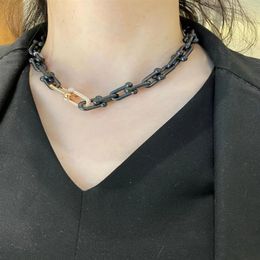 Rosa 18k oro negro diamante tenis collares iniciales para mujeres cadenas de eslabones de cadena de moda Diamantes anchos pareja diseñador de moda Wedd224R