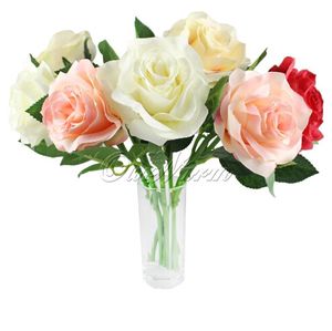 Rose Fleurs Artificielles Soie Real Touch Pour Mariage Home Design Bouquet Décoration Produits Fourniture HJIA128