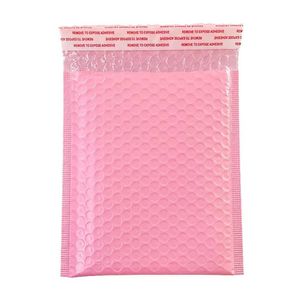 Rose Bubble Mailers enveloppes rembourrées perle 100 pièces film cadeau présent courrier enveloppe sac pour livre magazine doublé Mailer auto-scellant Rose