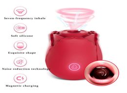 Rose Flower Stimulation Clitoris Vibrator voor vrouwen Masturbator Tonuge Breast Nipple Massage Borstel Vibrator Sekspeeltjes voor vrouwen1583642